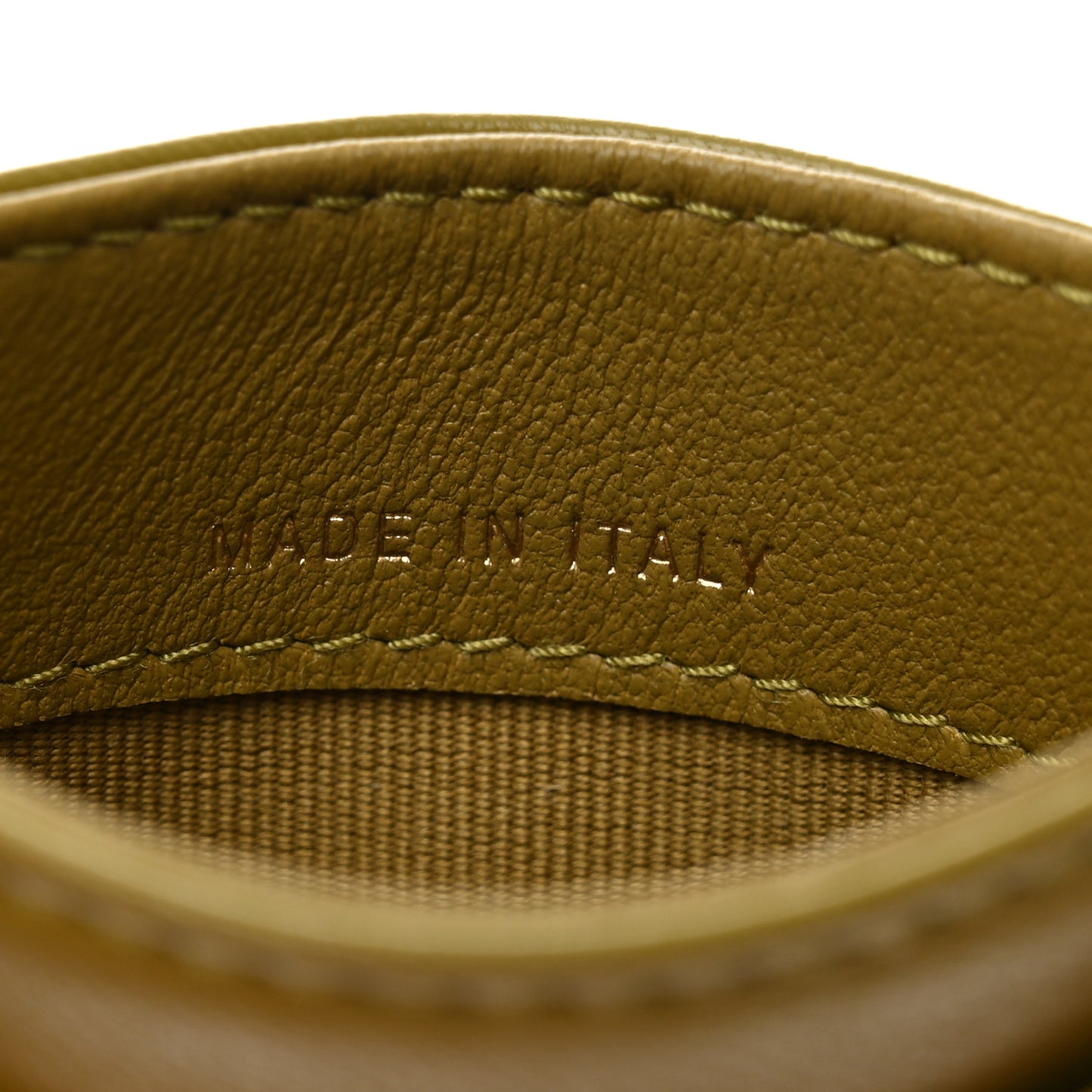 Lambskin Quilted Card Holder Light Green