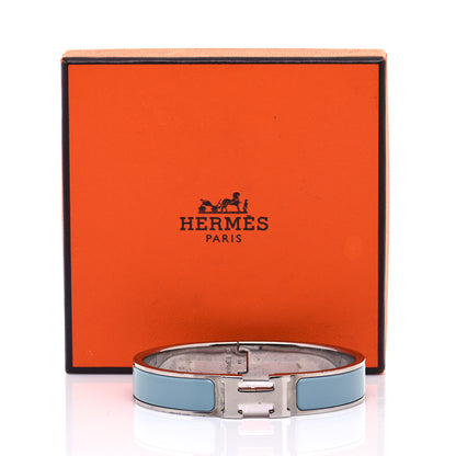 Hermes Enamel Narrow Clic Clac H Bracelet GM Blue 7 of 7