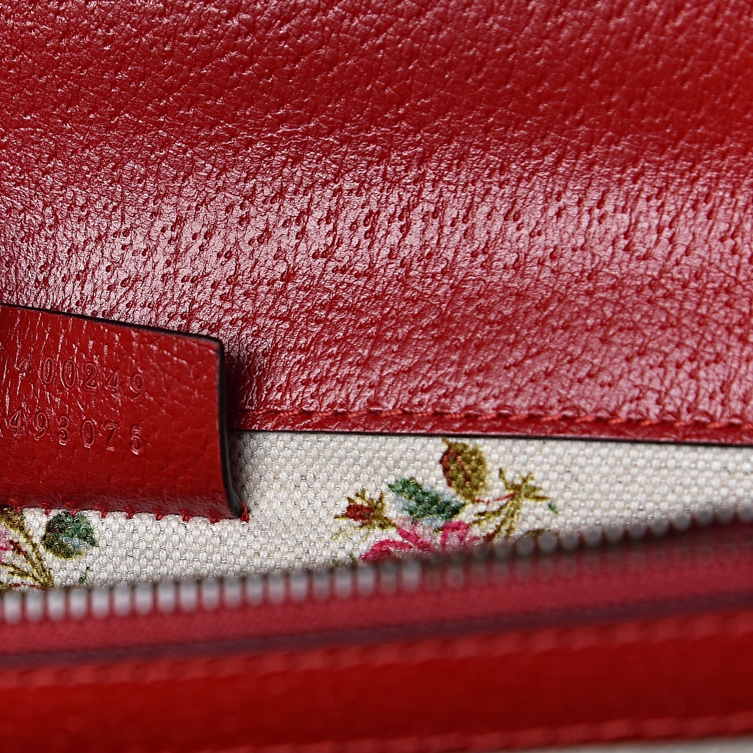 Gucci Calfskin Web Floral Embroidered Small Dionysus Shoulder Bag Hibiscus Red 7 of 11