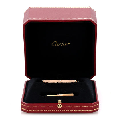 Cartier 18K Pink Gold 6 Diamond Small LOVE Bracelet 17 7 of 7