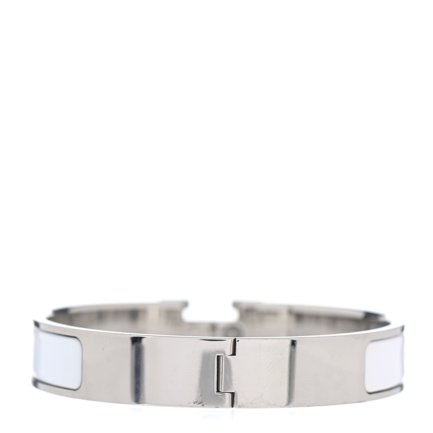 Hermes Enamel Narrow Clic Clac H Bracelet PM White 2 of 3