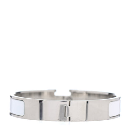 Hermes Enamel Narrow Clic Clac H Bracelet PM White 2 of 3