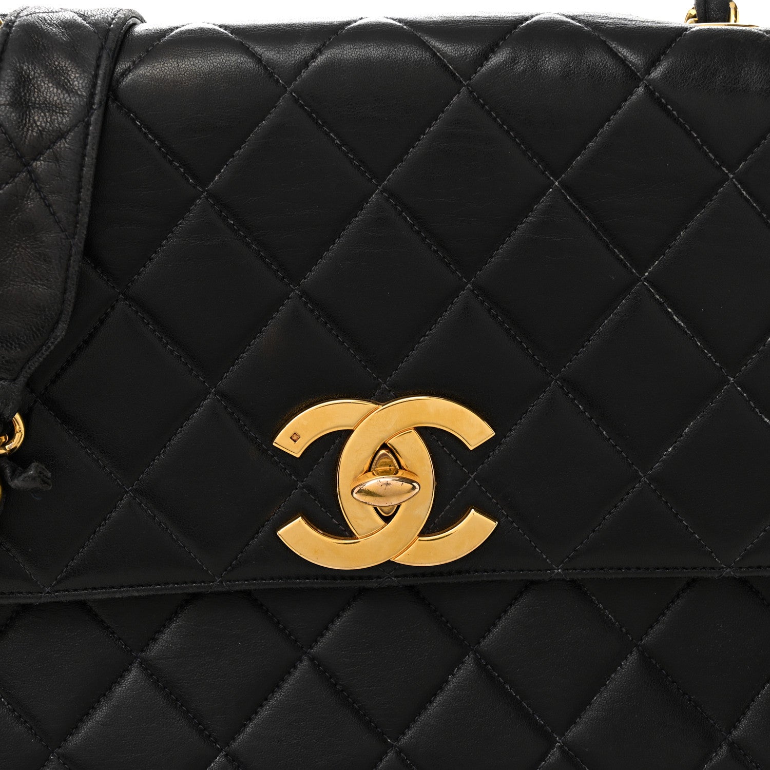 Chanel Lambskin Quilted Medium Single Flap Black 8 of 12