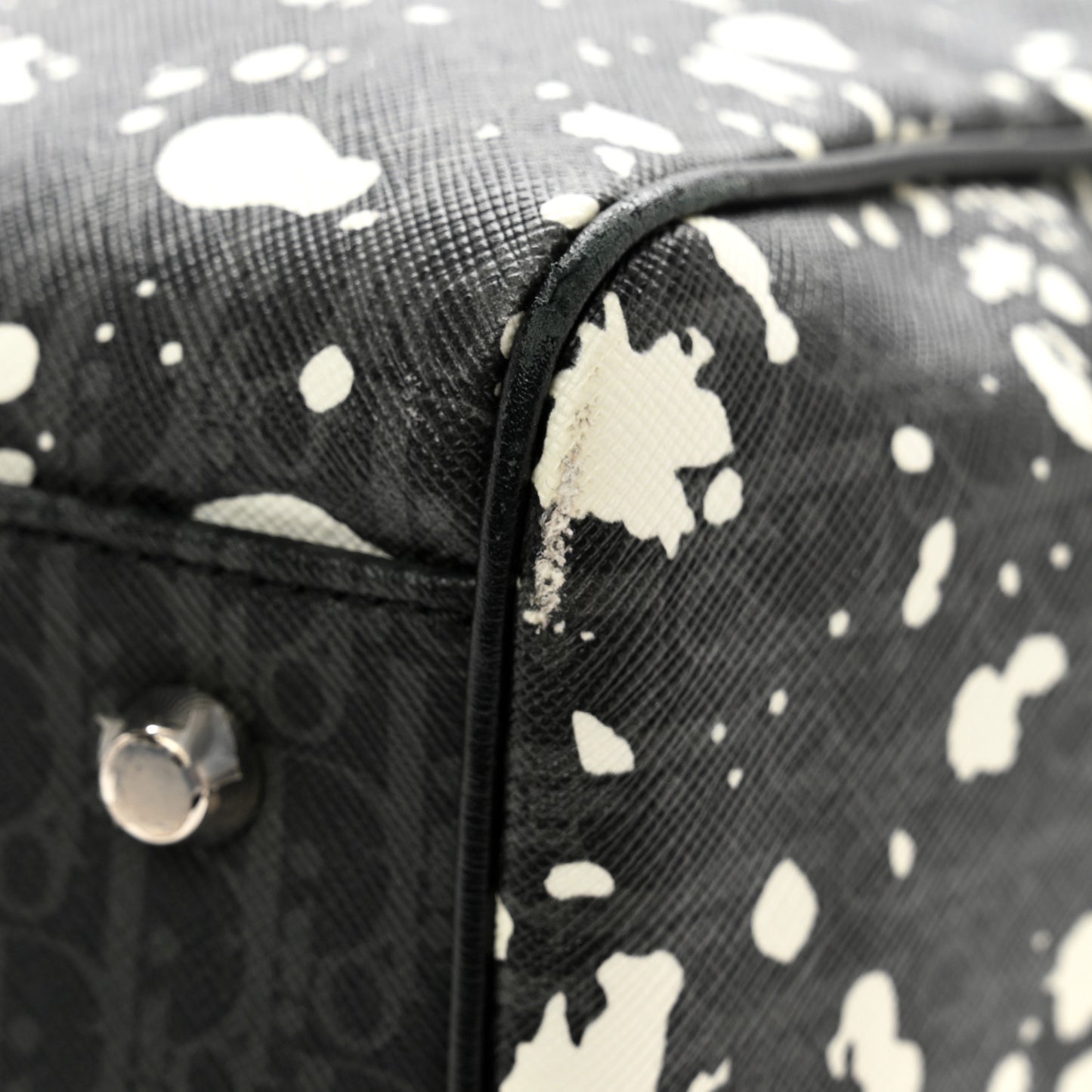 Homme Monogram Speckle Duffle Bag Grise