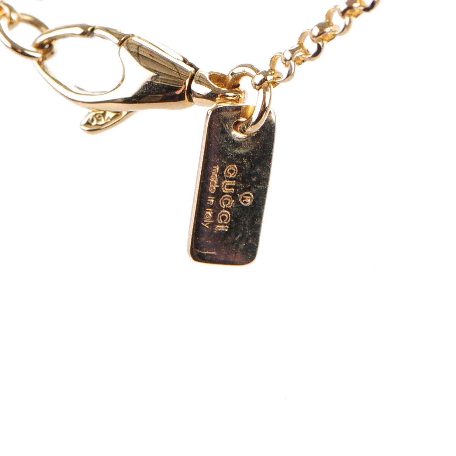 Gucci 18K Yellow Gold Diamantissima Pendant Necklace 4 of 6