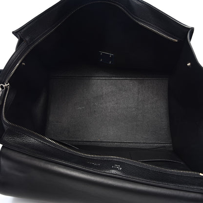 Celine Drummed Calfskin Suede Large Trapeze Black 5 of 17