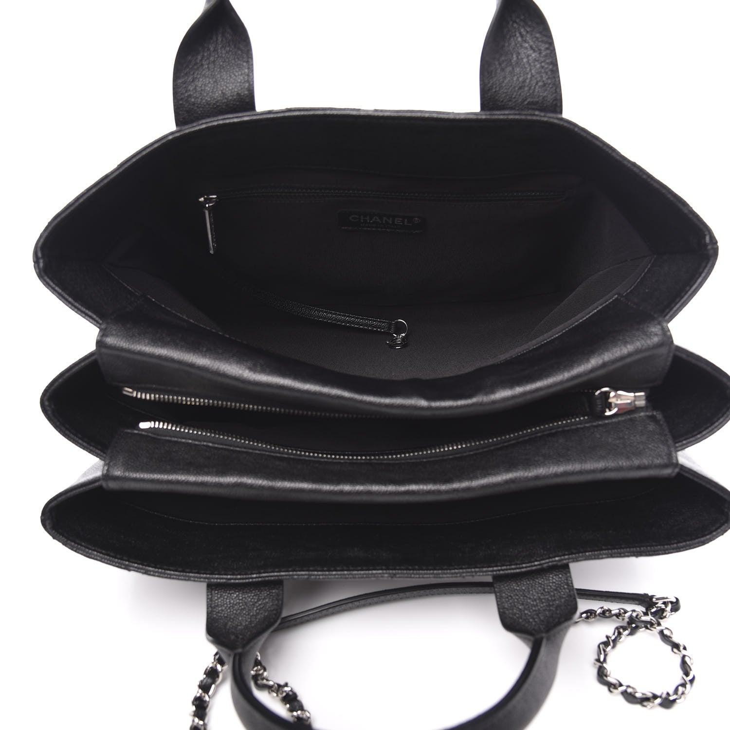 Chanel Caviar Quilted Large Urban Companion Top Handle Shopping Tote Black 5 of 10