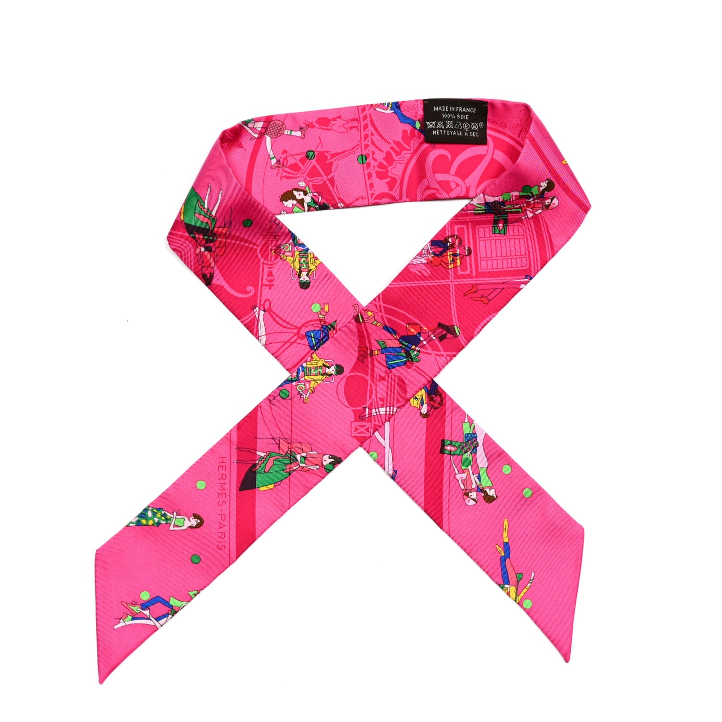 Silk Ex-Libris Les Parisie Twilly Rose Indien Vert Bleu