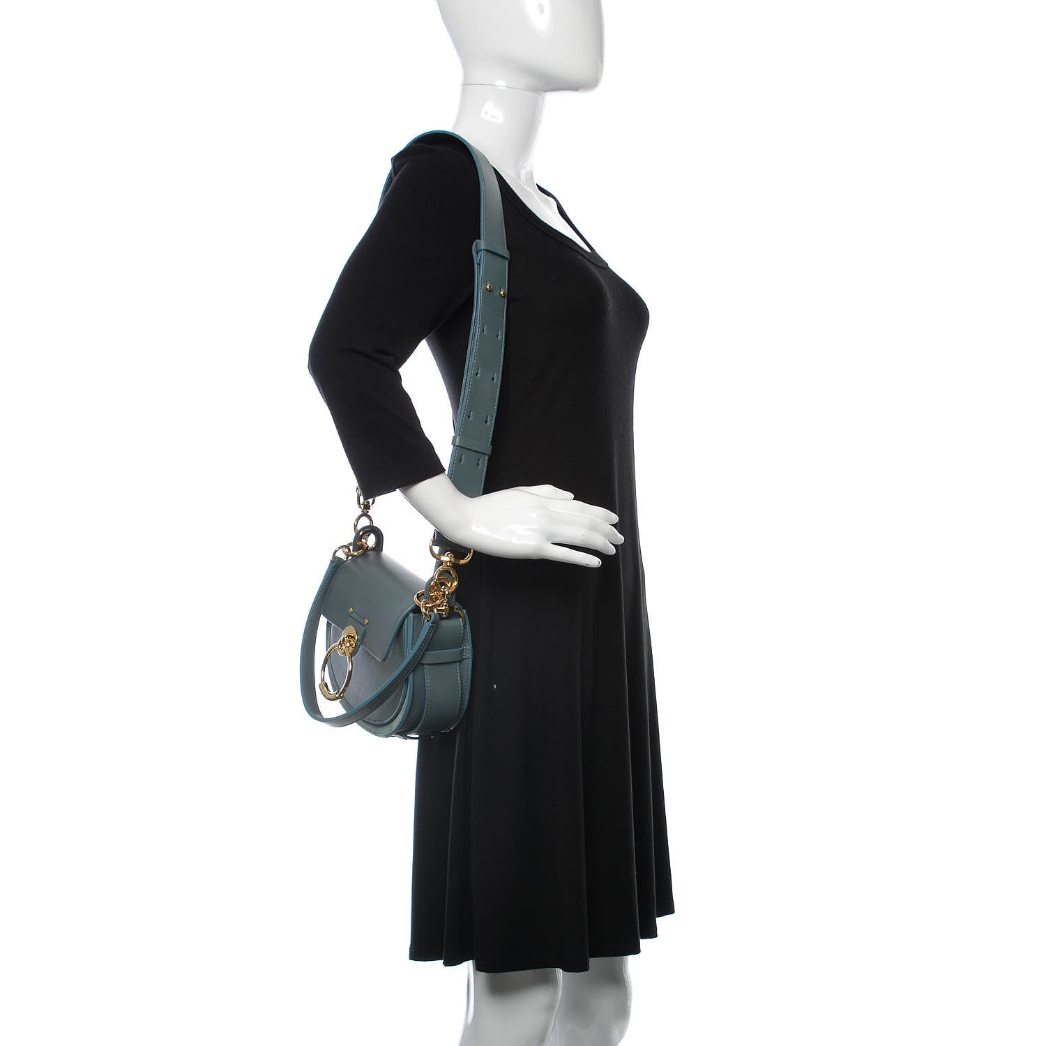 Chloe Calfskin Small Tess Bag Cloudy Blue 2 of 9