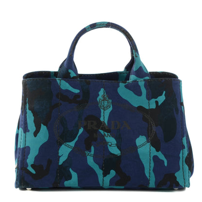 Prada Canvas Canapa Camouflage Tote Royal 1 of 8