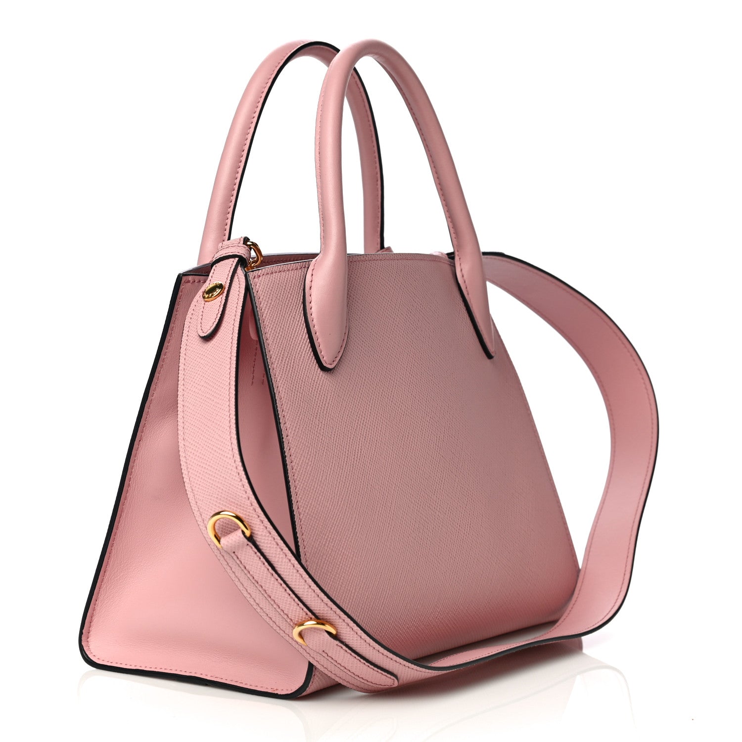 Prada Saffiano Cuir Calfskin Small Monochrome Top Handle Tote Pesco 3 of 15