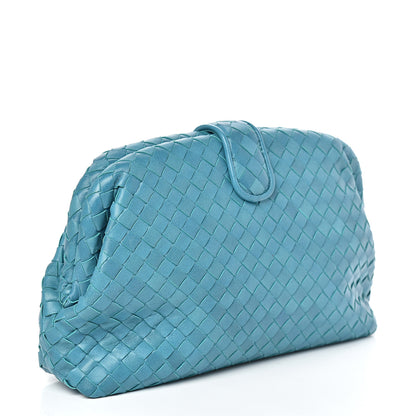 Bottega Veneta Nappa Intrecciato The Lauren 1980 Clutch Aqua 3 of 7