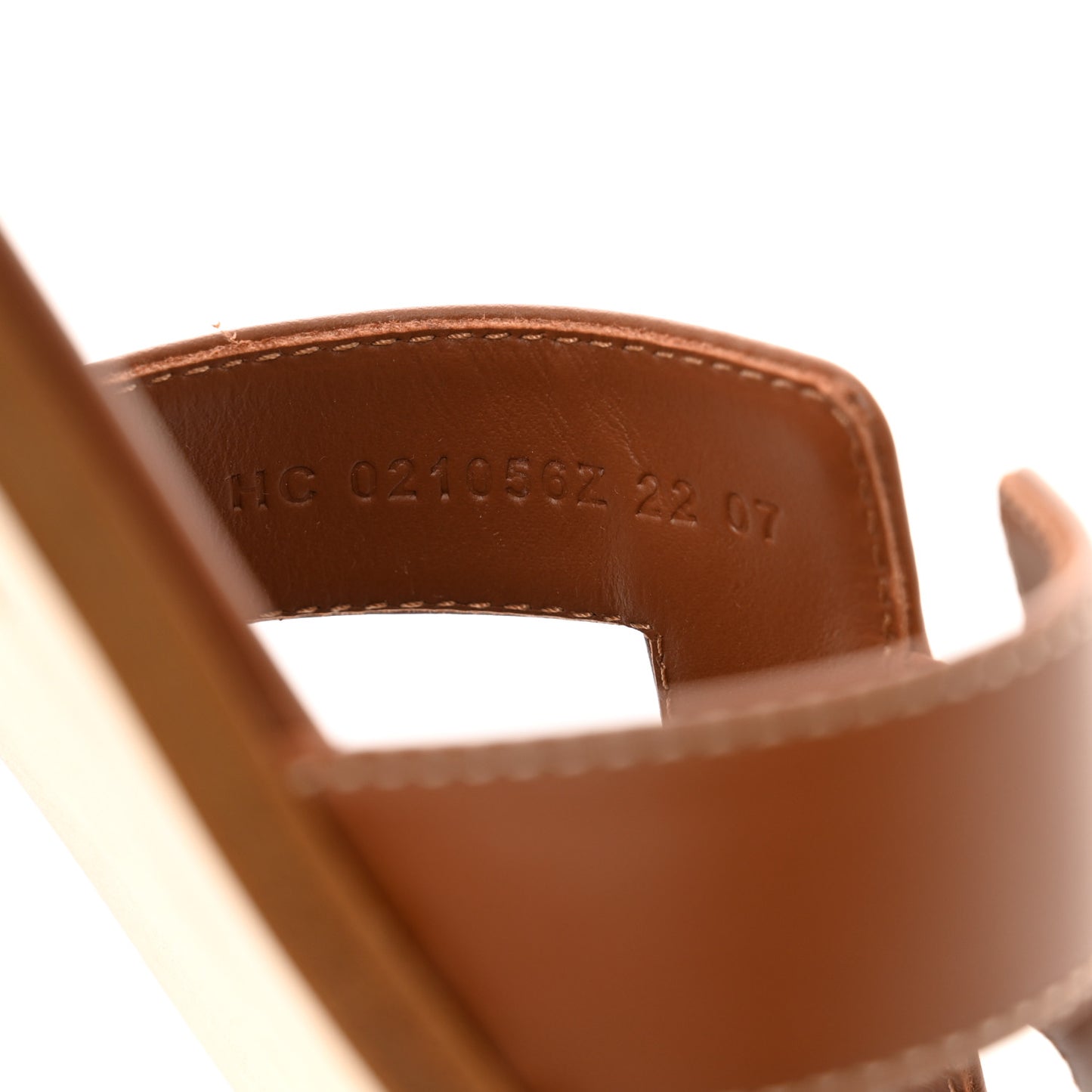 Box Calfskin Oran Sandals 37 Gold