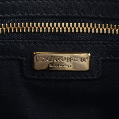 Dolce & Gabbana Textured Calfskin Leopard Print Miss Escape Tote 6 of 6