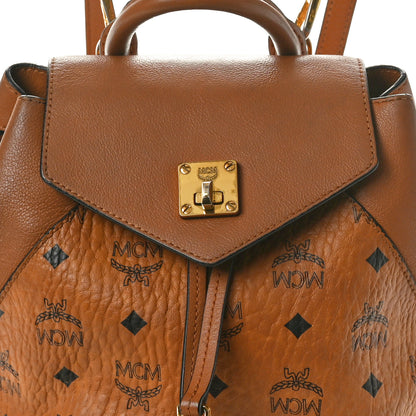 MCM Visetos Small Essential Backpack Cognac 8 of 14