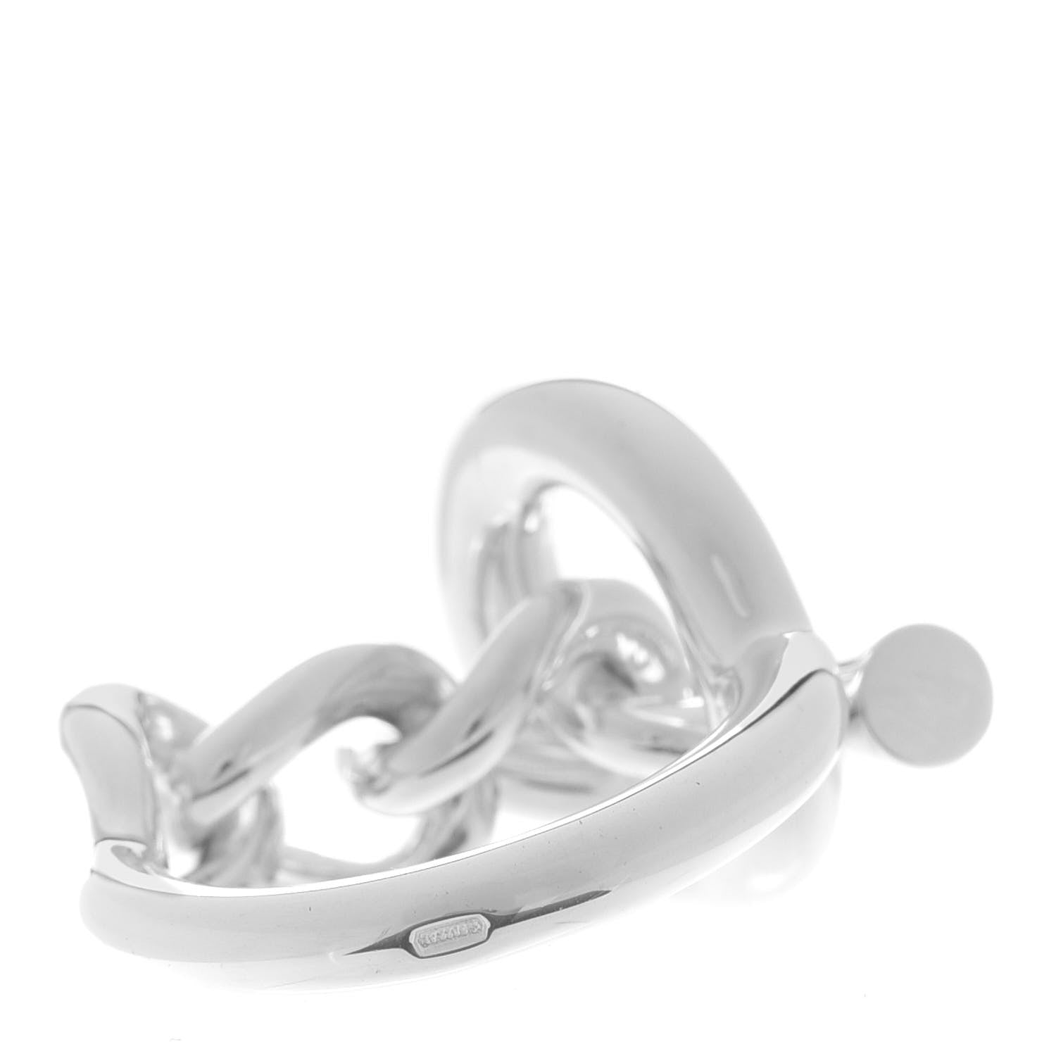 Hermes Sterling Silver GM Croisette Ring 52 6 4 of 7