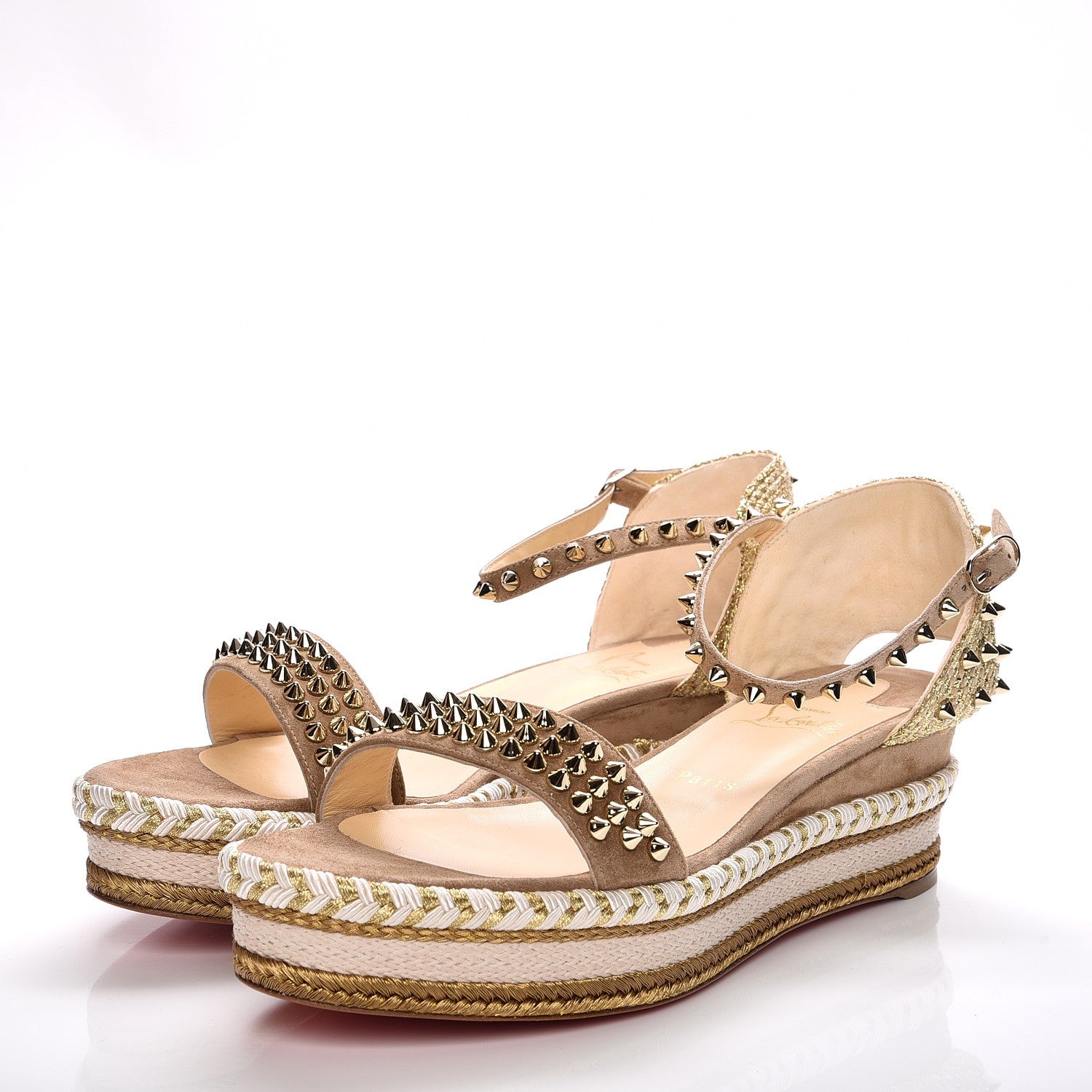 Christian Louboutin Veau Velours Madmonica 60 Platform Sandals 41 Version Cappuccino 3 of 9