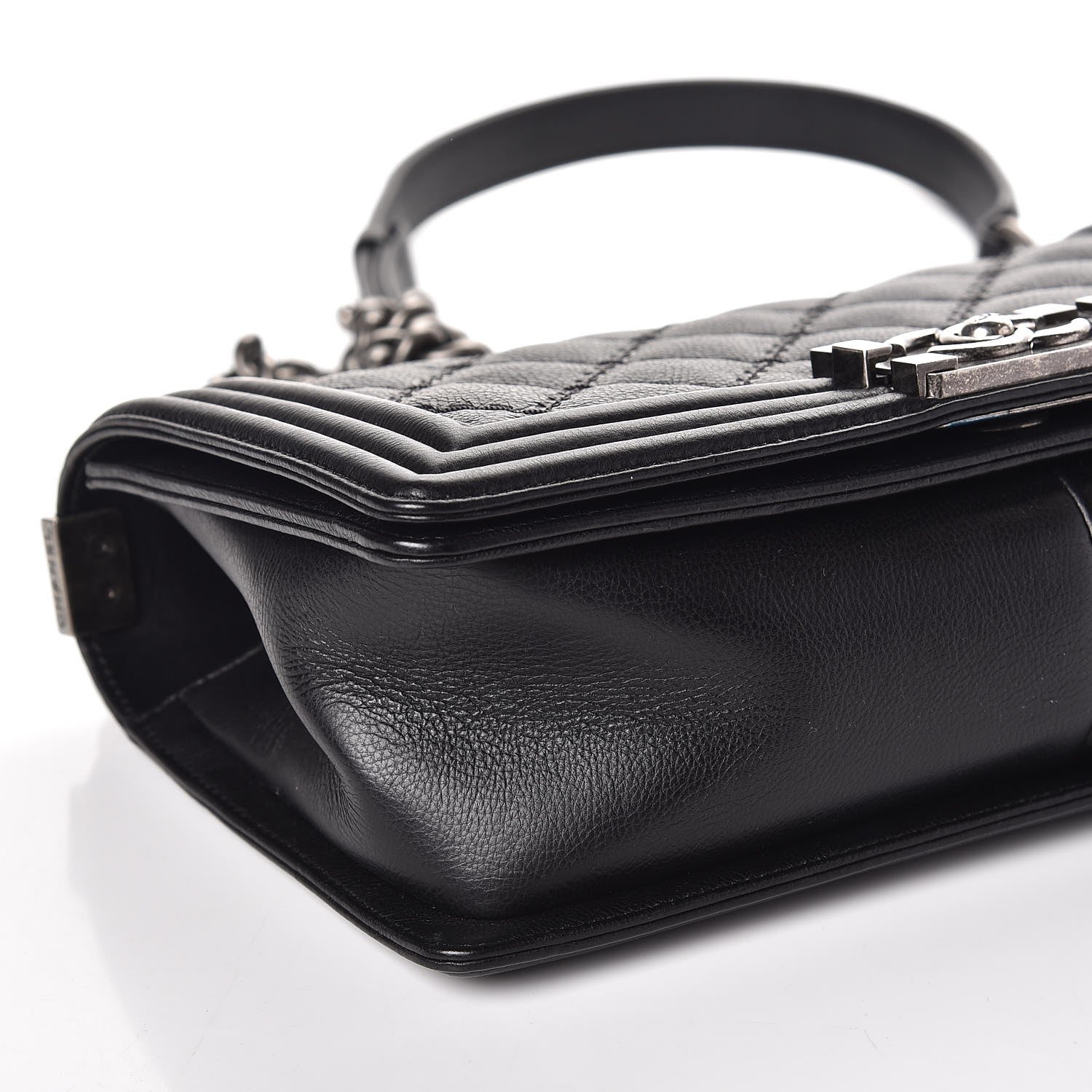 Chanel Calfskin Double Stitch Medium Boy Flap Black 8 of 13