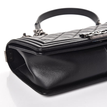 Chanel Calfskin Double Stitch Medium Boy Flap Black 8 of 13