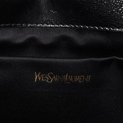 Saint Laurent Textured Patent Monogram Belle De Jour Clutch Black 6 of 13