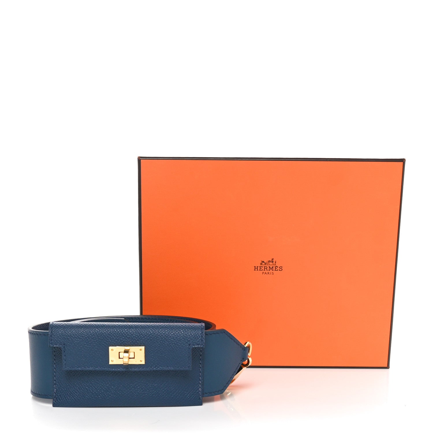 Hermes Swift Epsom Pocket Kelly Shoulder Strap Colvert Bleu 6 of 6