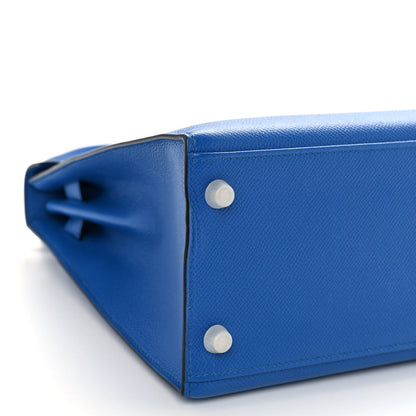 Hermes Epsom Kelly Sellier 28 Bleu France 9 of 10