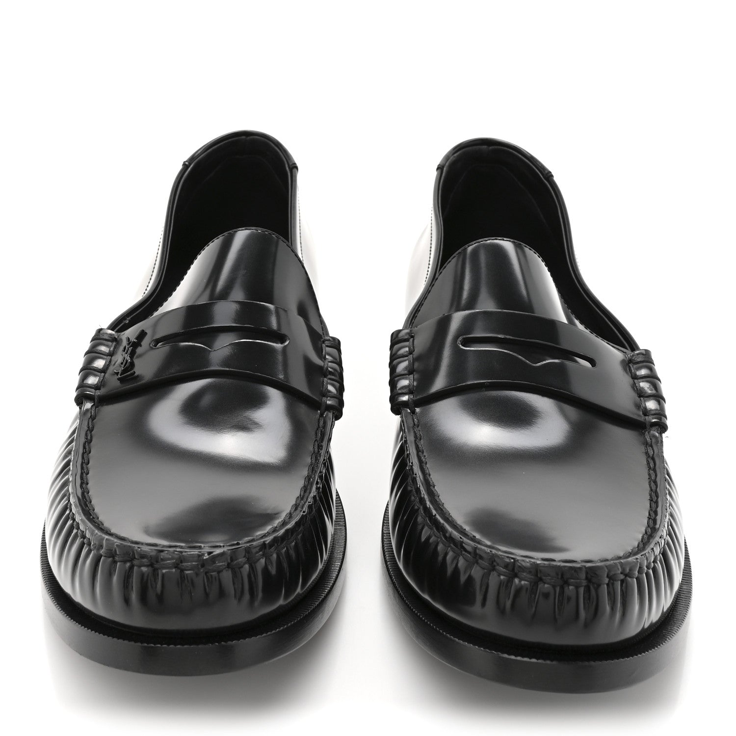 Saint Laurent Calfskin Mens Penny Loafers 44.5 Black 3 of 10