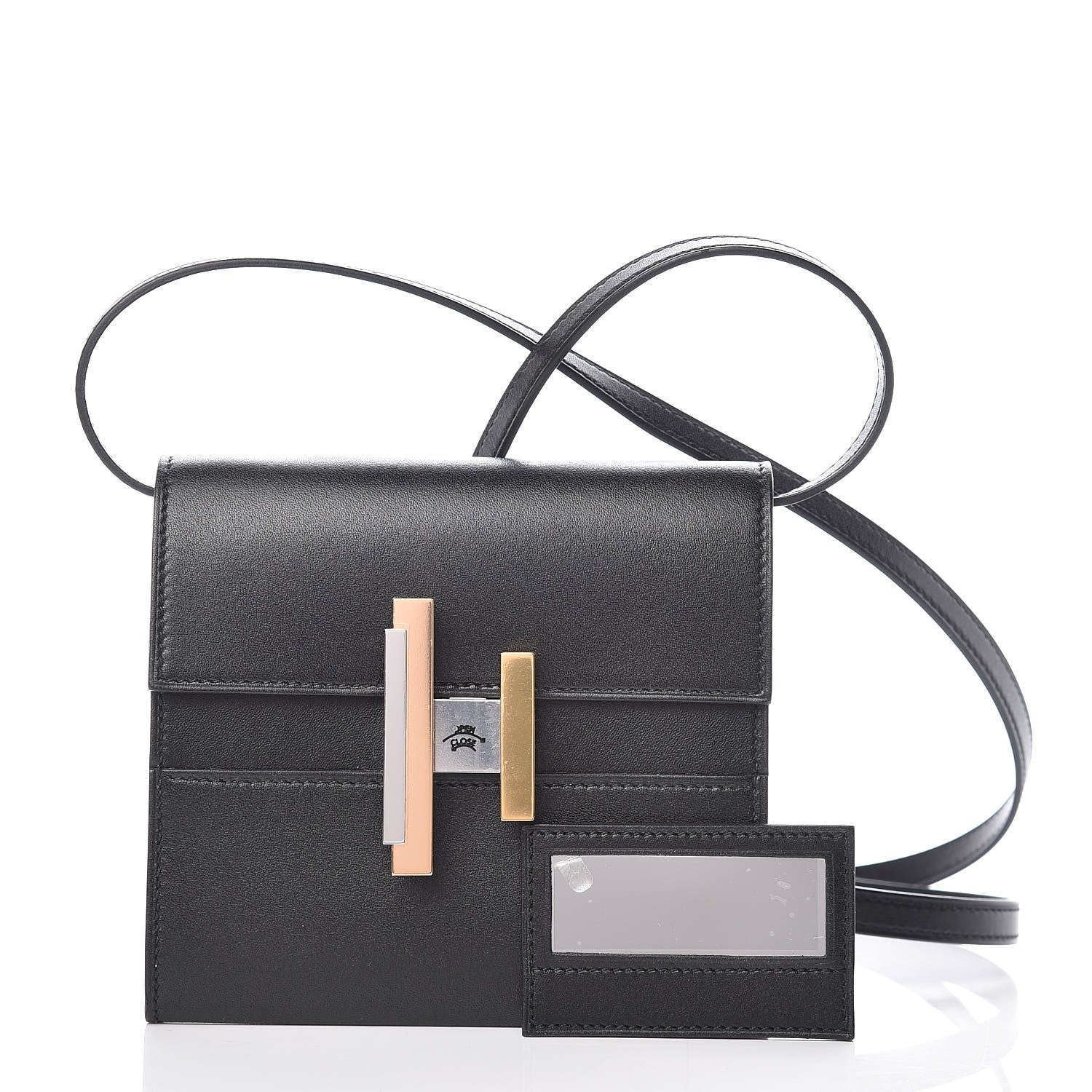 Hermes Villandry Calfskin Mini Cinhetic Wallet Black 9 of 10