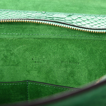 Celine Python Medium Trapeze Grass 7 of 7
