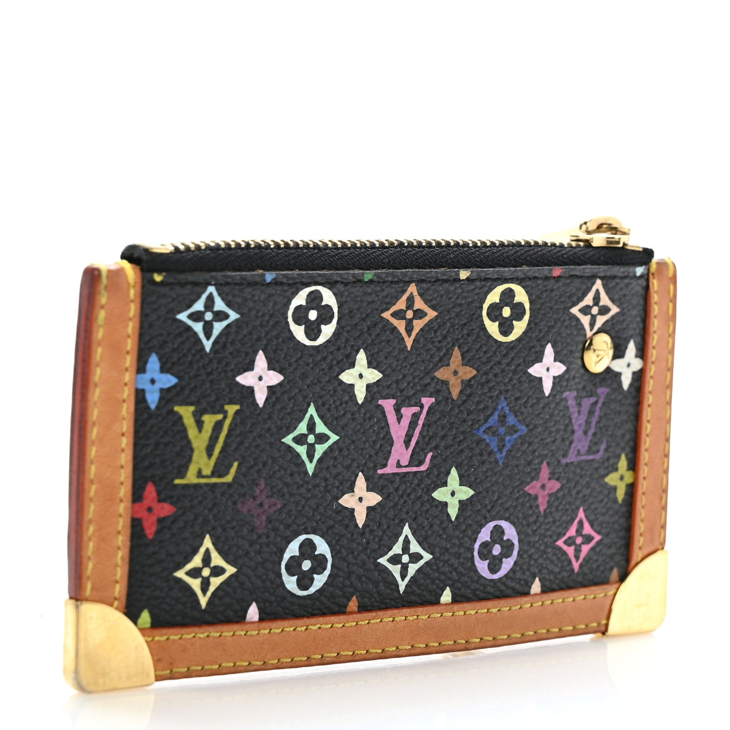 Monogram Multicolor Key Pouch Black