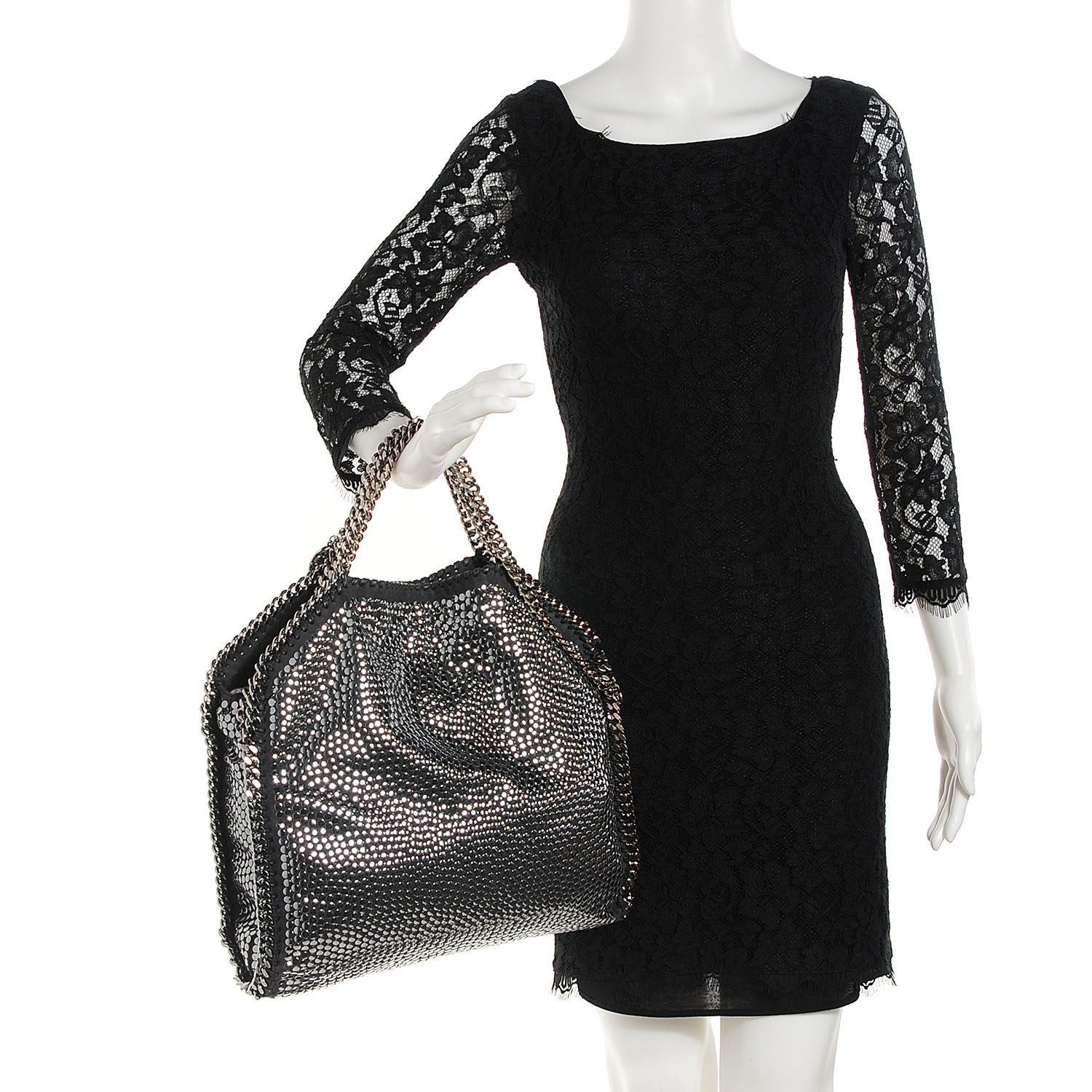 Stella McCartney Studded Eco Suede Falabella Tote Black 2 of 7
