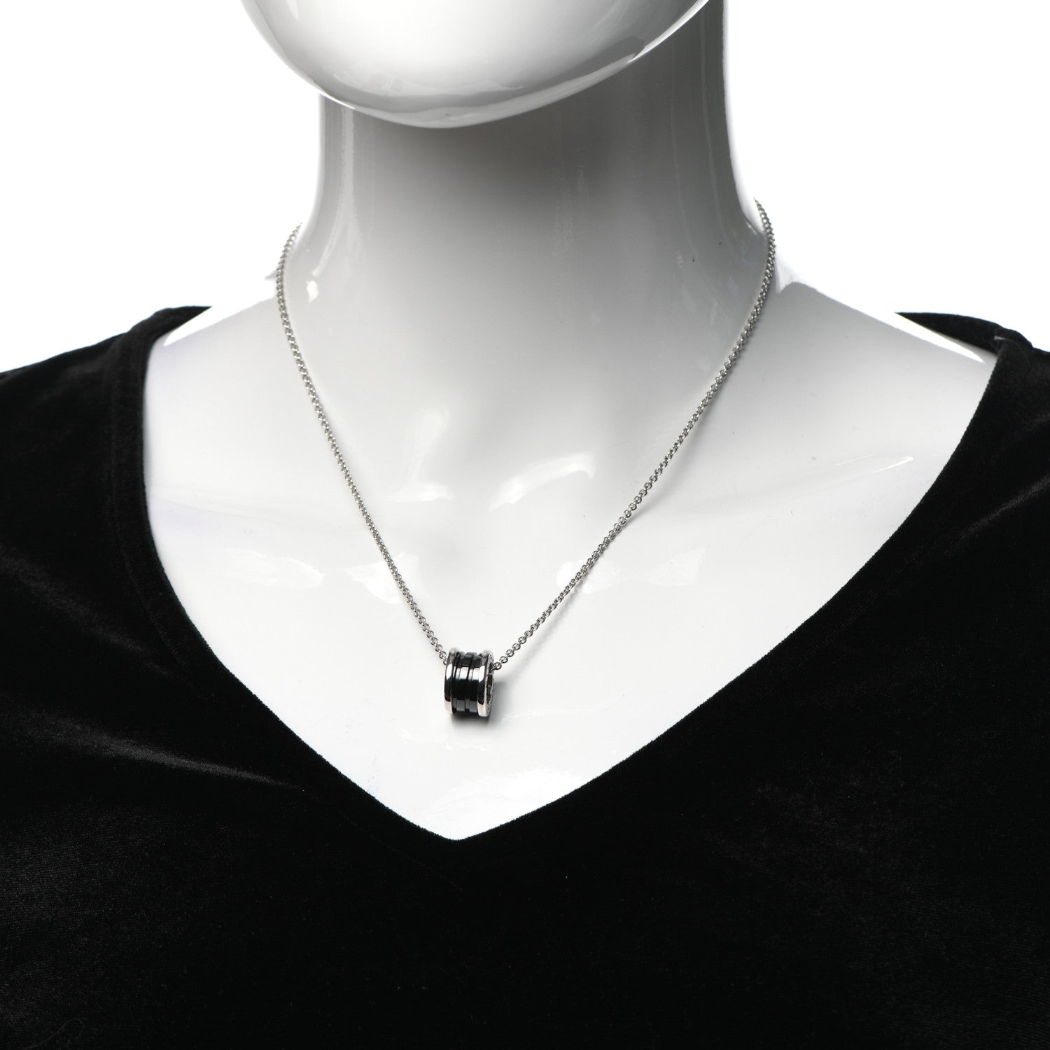 Bulgari Sterling Silver Ceramic Save The Children Pendant Necklace 2 of 5