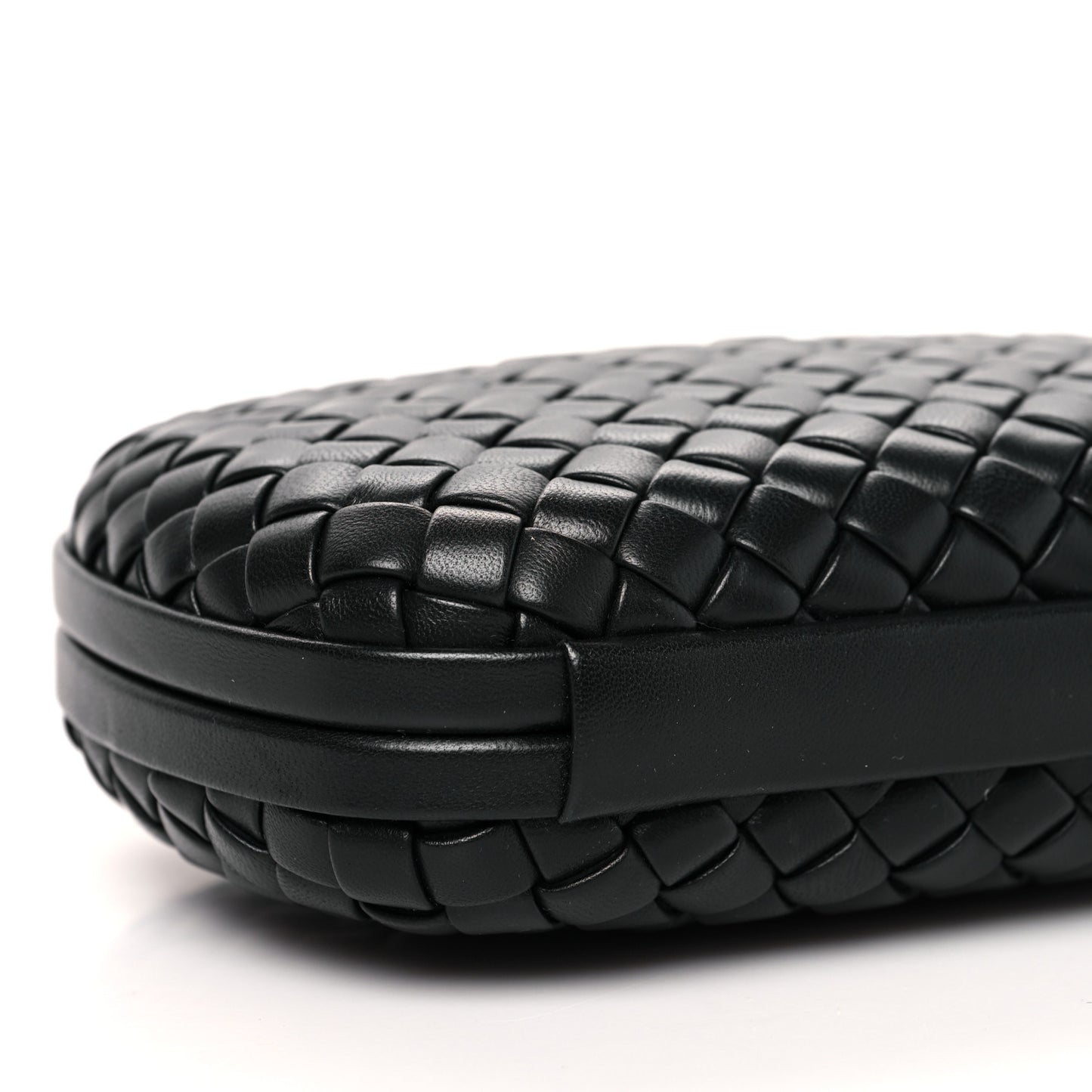Nappa Intrecciato Knot Clutch Black
