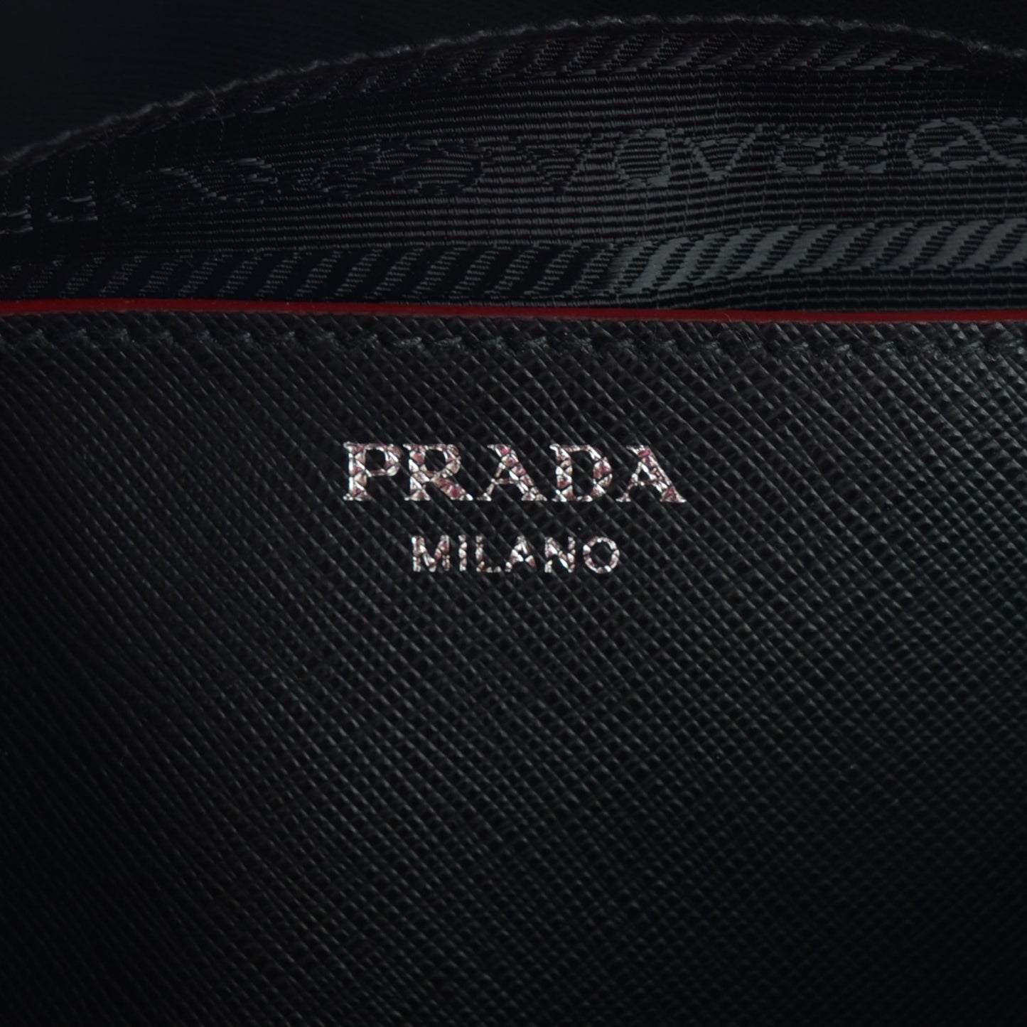 Saffiano Lux Promenade Backpack Black Rosso