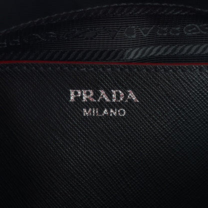 Prada Saffiano Lux Promenade Backpack Black Rosso 6 of 8