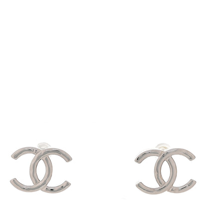 Chanel Metal CC Earrings Silver 1 of 5