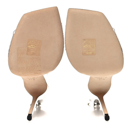 Jimmy Choo Plexi Glitter Crystal Saeda 100 Sandal 37.5 Silver 5 of 8