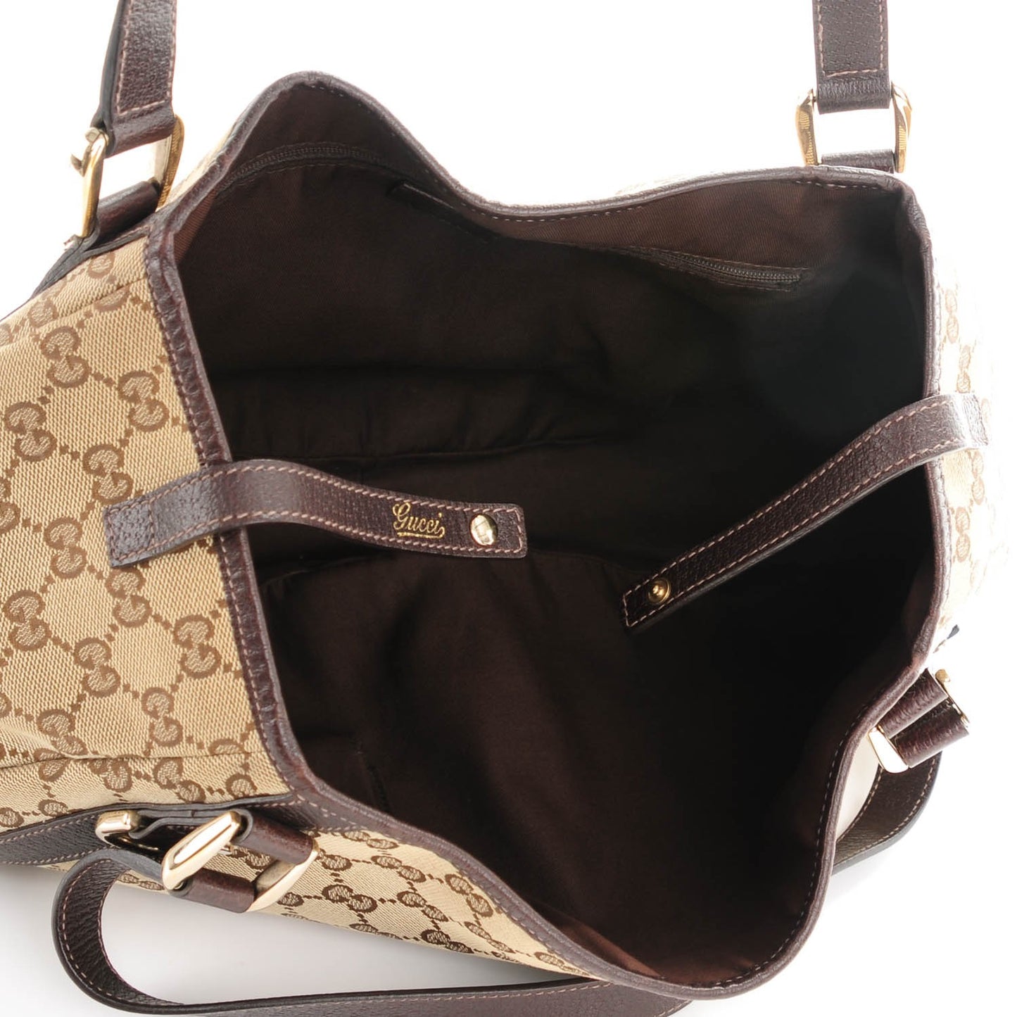 Monogram Medium Abbey Shoulder Bag Dark Brown