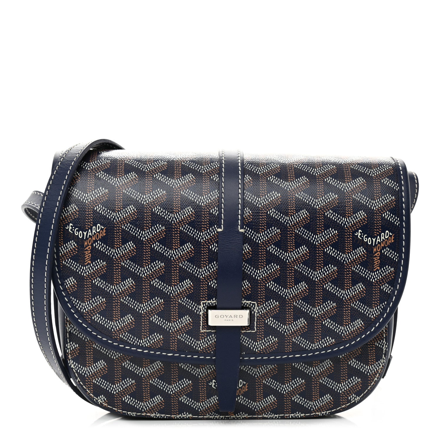 Goyard Goyardine Belvedere II PM Messenger Bag Navy 1 of 9