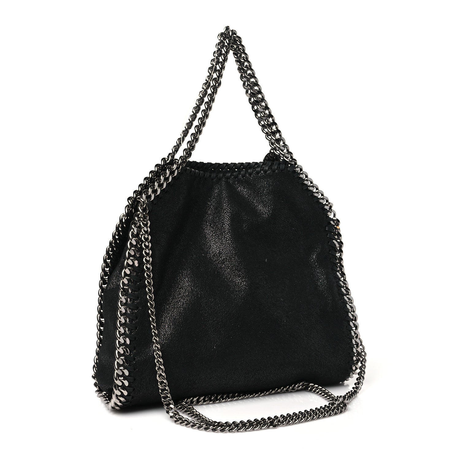 Stella McCartney Shaggy Deer Mini Falabella Tote Black 3 of 12