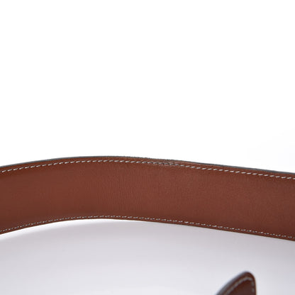 Hermes Natural Barenia Chamonix 42mm Belt Strap 95 Gold Black 9 of 9