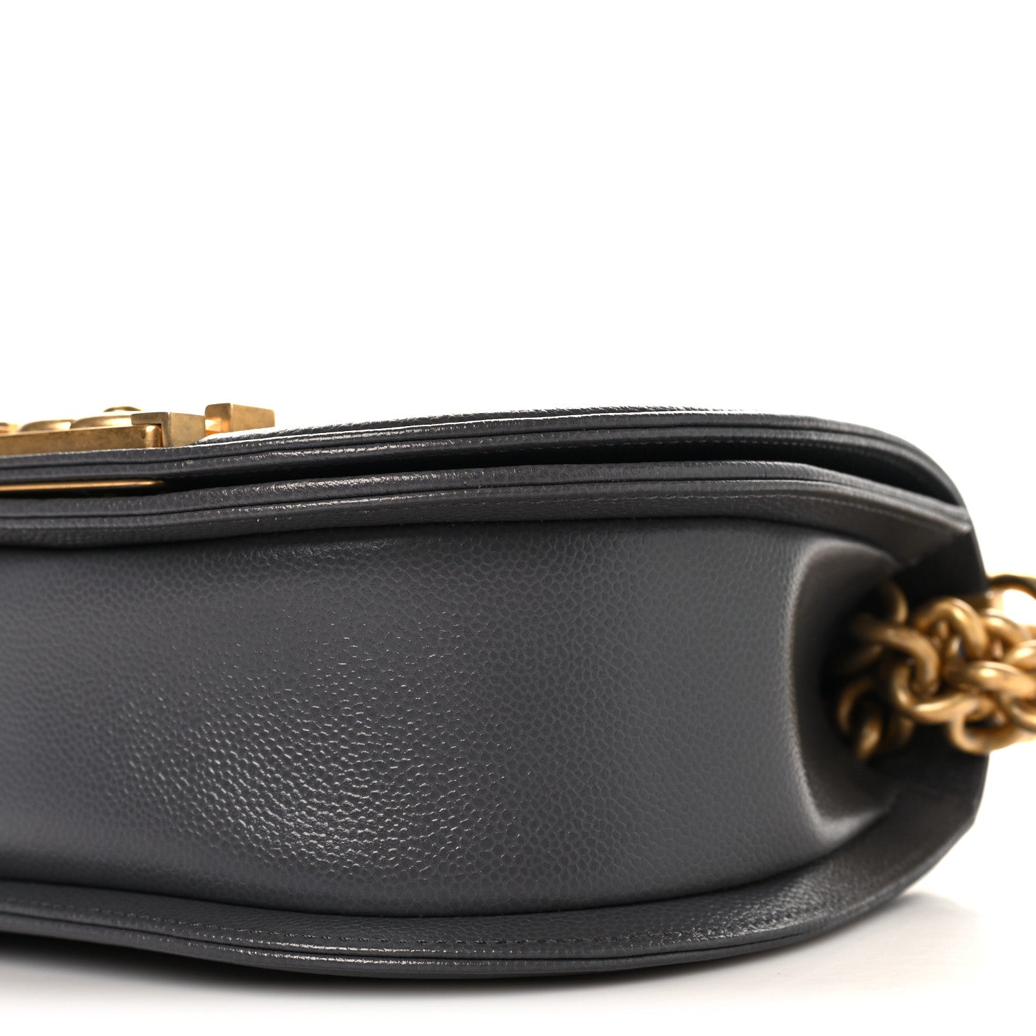 Chanel Caviar Quilted Small Boy Messenger Bag Dark Grey 10 of 10