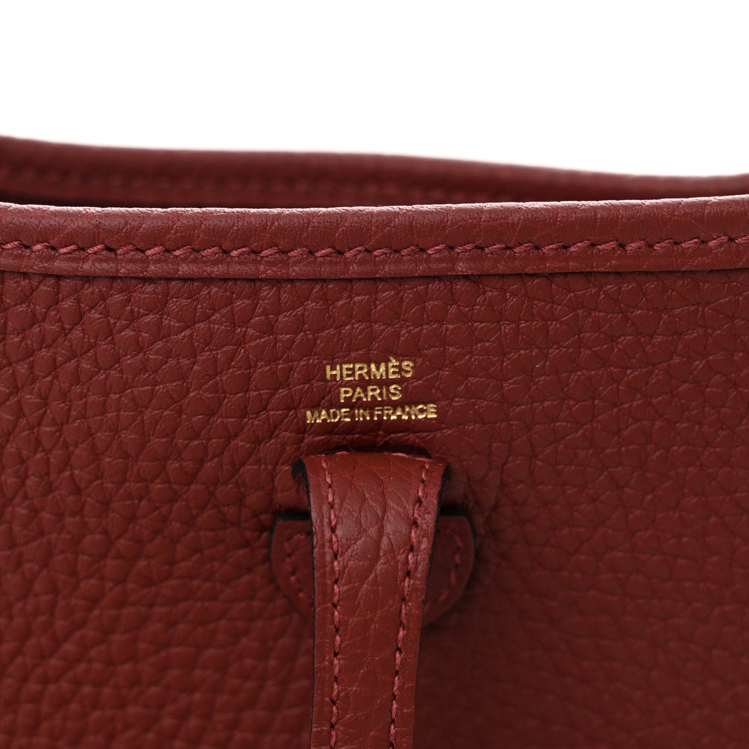 Hermes Taurillon Clemence Amazone Evelyne TPM Rouge H 6 of 11