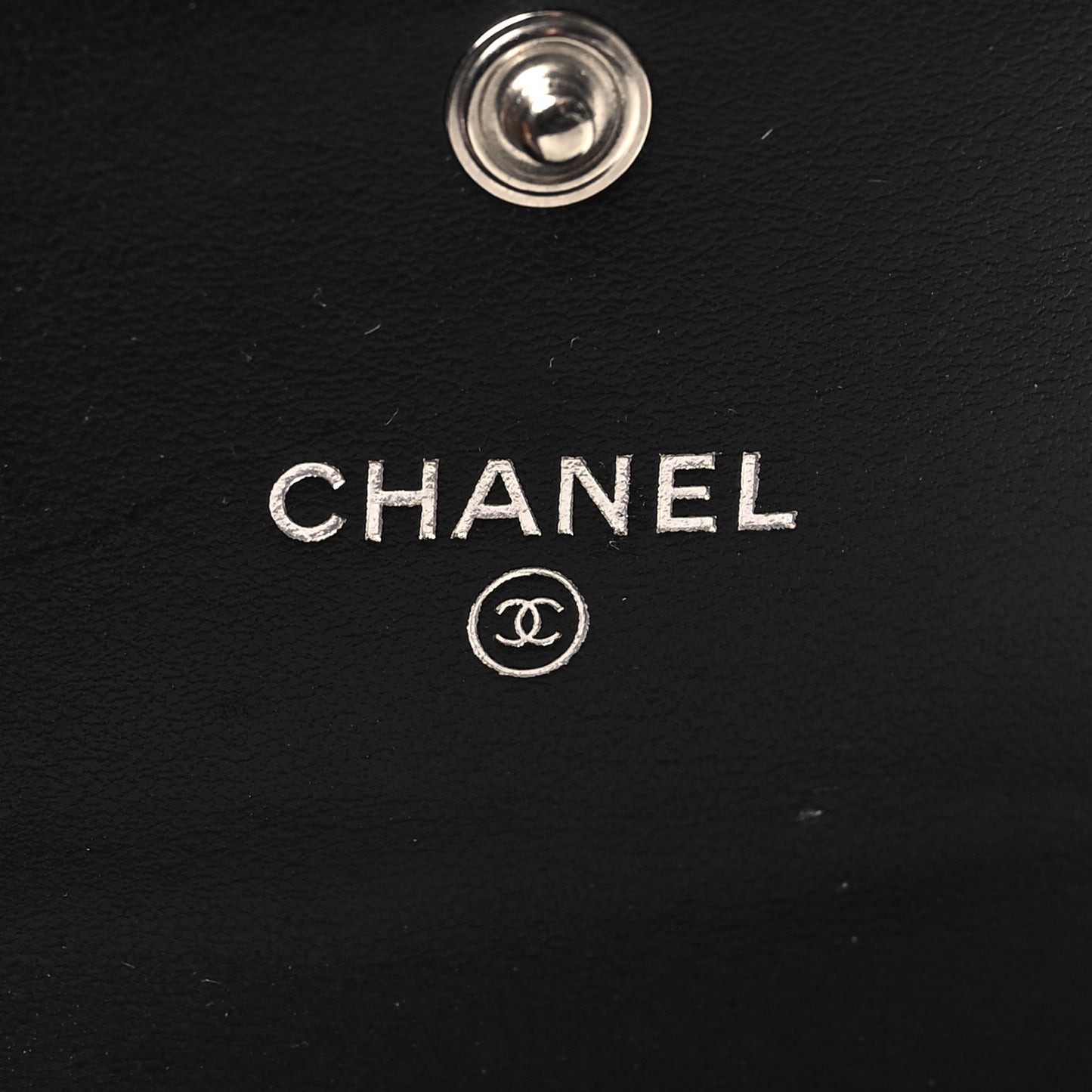 Distressed Patent Quilted Boy Flap Card Holder Wallet Black