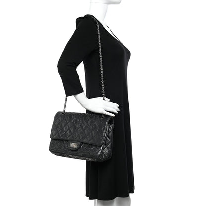 Chanel Metallic Aged Calfskin Quilted 2.55 Reissue 227 Flap Black 2 of 14