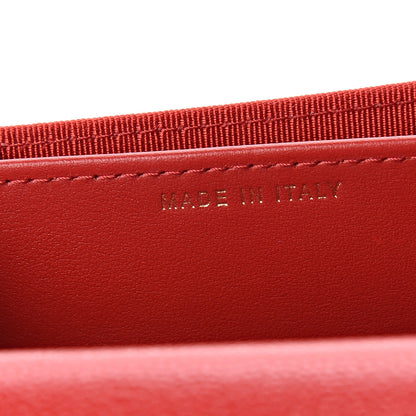 Chanel Caviar Quilted Flap Card Holder Wallet Red 6 of 8