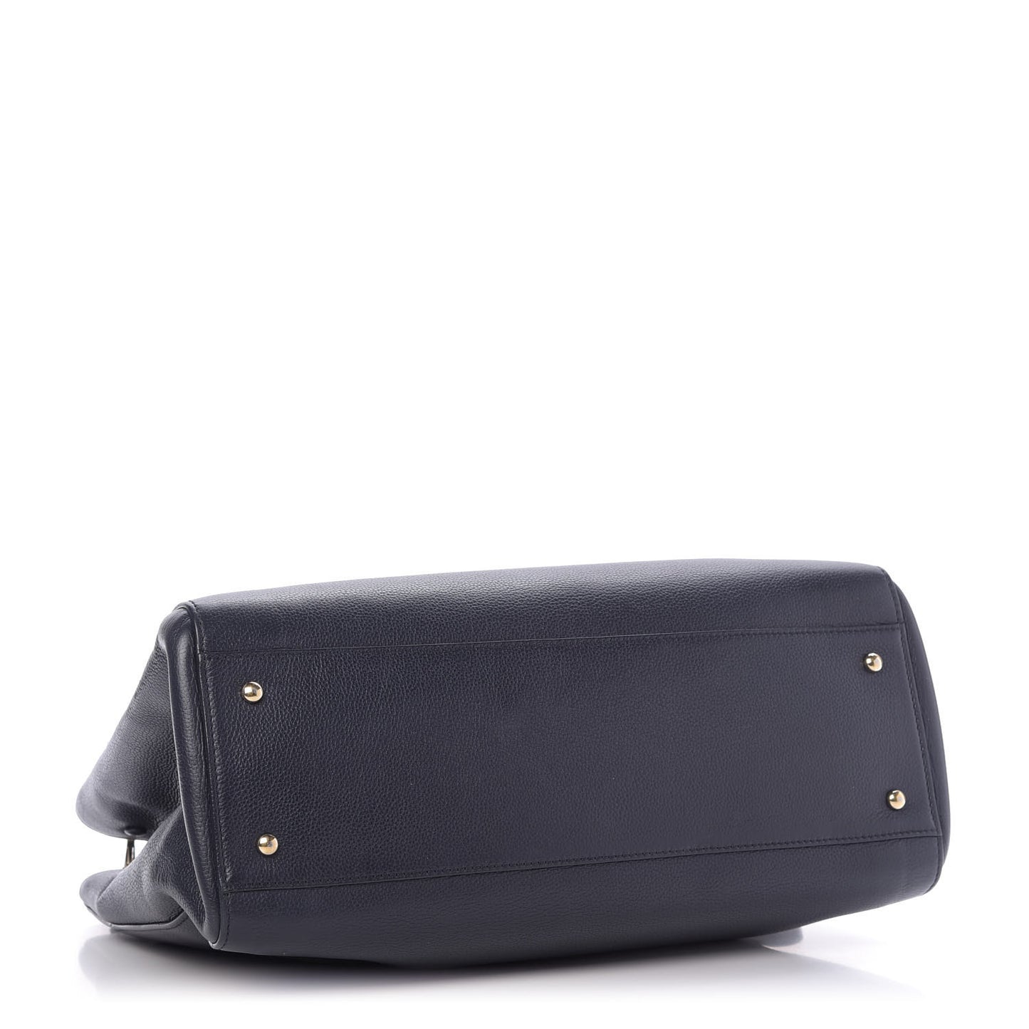 Grained Calfskin Large Neo Executive Shopper Tote Dark Blue