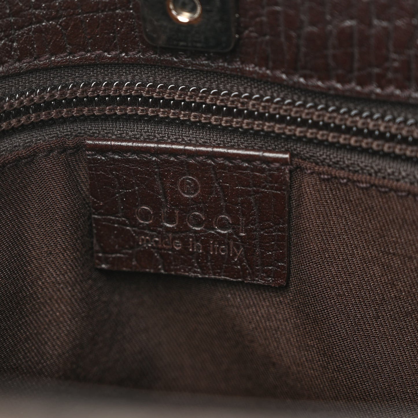 GG Plus Monogram Small Vertical Tote Dark Brown