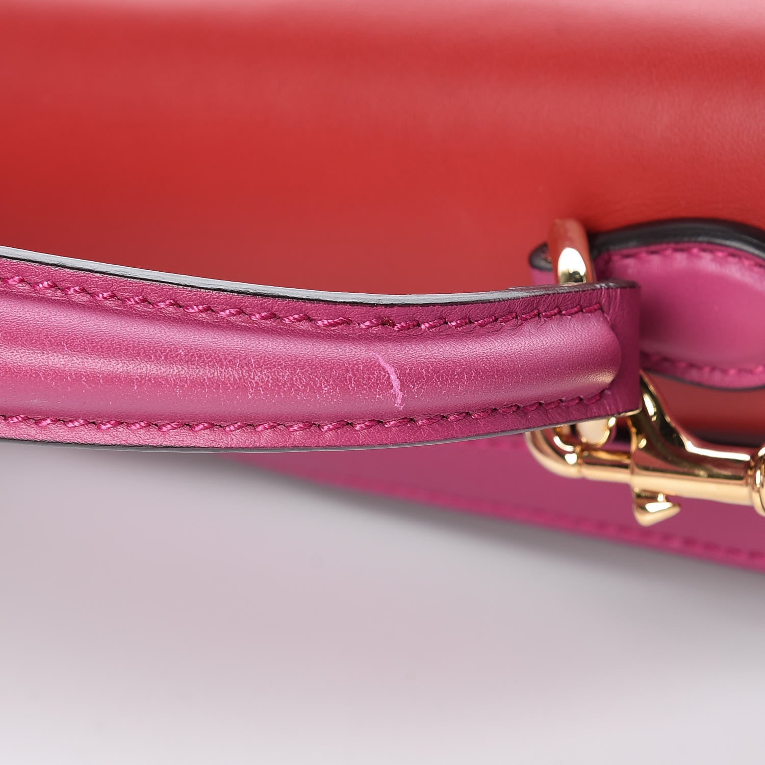 Gucci GG Supreme Monogram Calfskin Medium Padlock Top Handle Bag Beige Hibiscus Red New Rosette 14 of 14