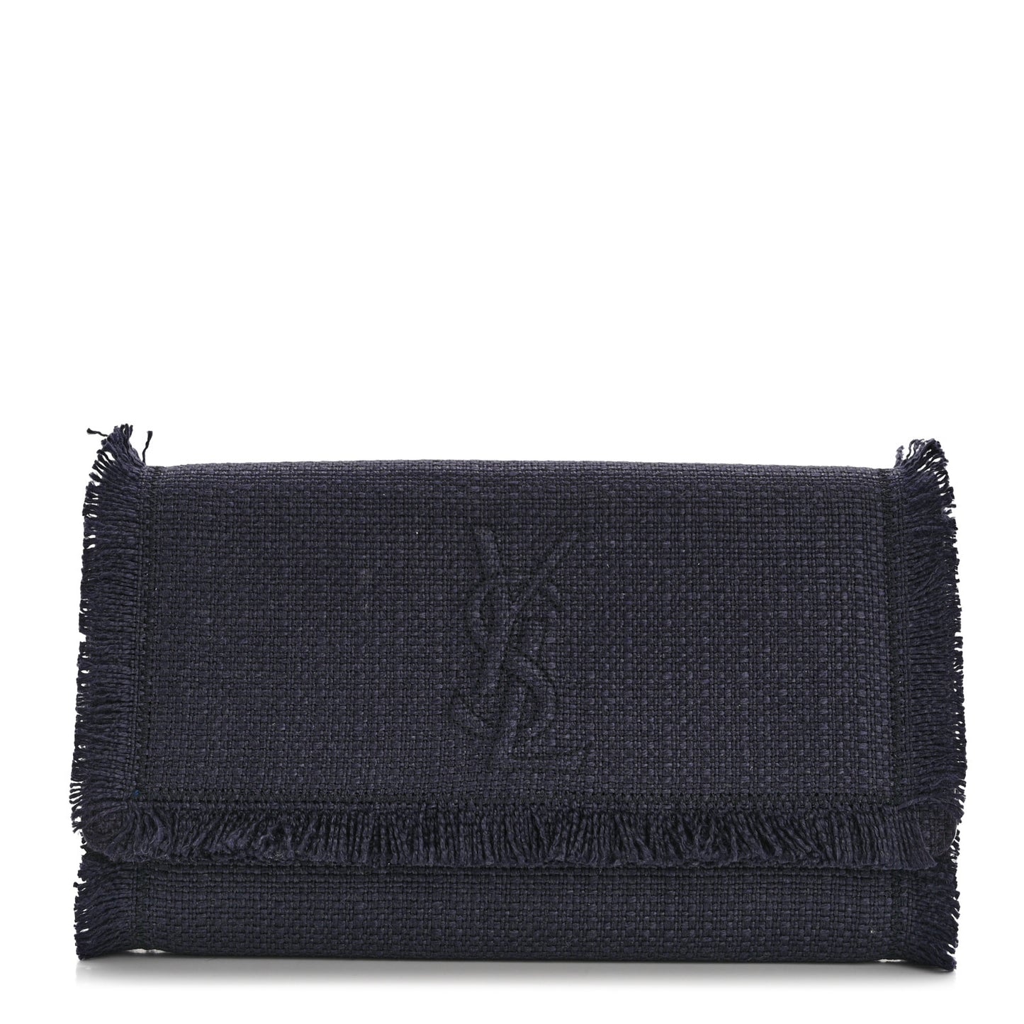 Raffia Monogram Large Belle De Jour Clutch Blue